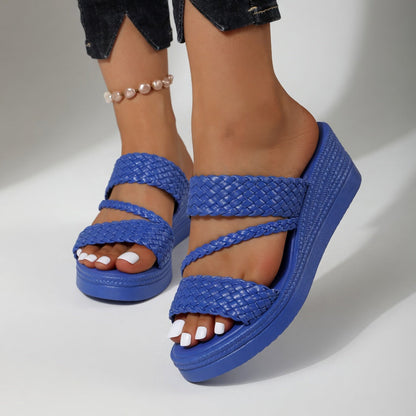 Nova Wedge Mule Blauw