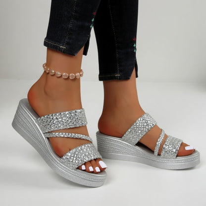 Nova Wedge Mule Zilver