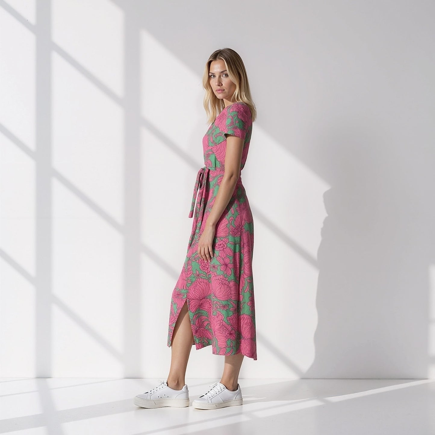 Florentine | Kleurrijke Viscose Wikkel-Jurk