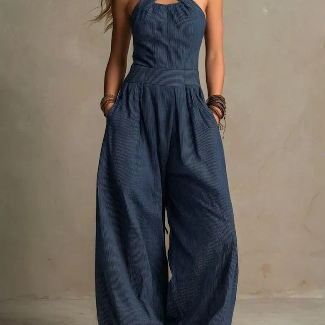 Alexia | Elegante Linnen Jumpsuit met Overslag - afbeelding 1