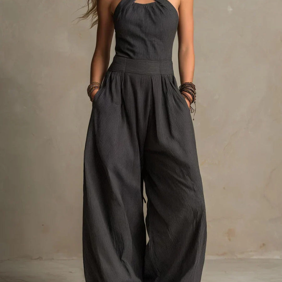 Alexia | Elegante Linnen Jumpsuit met Overslag - afbeelding 3