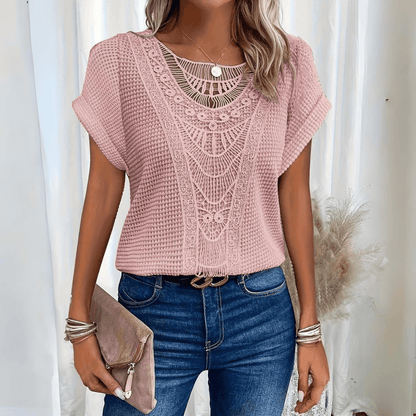 Vivienne Kanten Top Roze