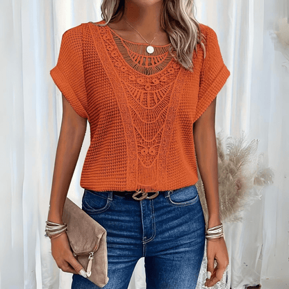 Vivienne Kanten Top Oranje